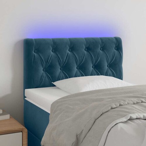  LED uzglavlje tamnoplavo 80x7x78/88 cm baršunasto Cene