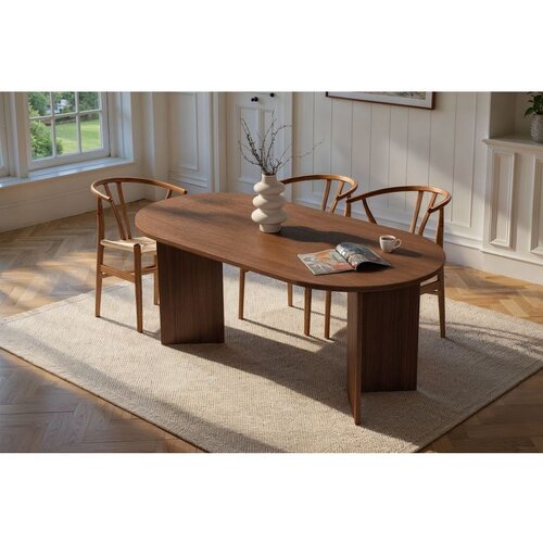 Hanah home Sablin - Walnut Walnut Dining Table Cene
