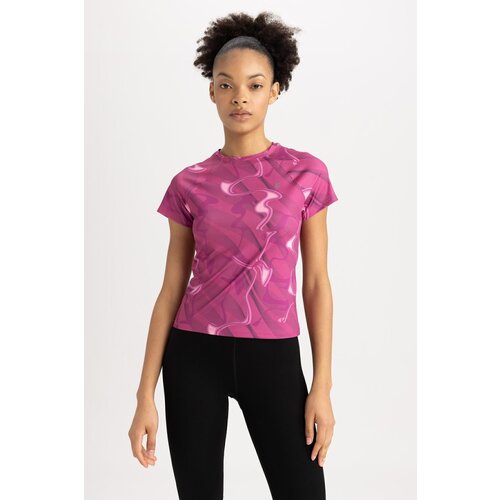 Defacto Fit Slim Fit Collar Printed Athlete Short Sleeve T-Shirt Slike