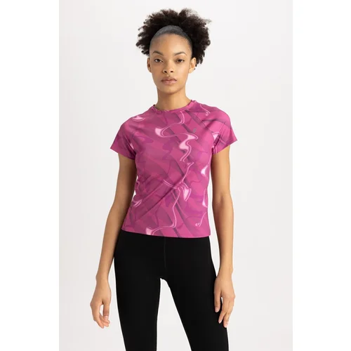Defacto Fit Slim Fit Collar Printed Athlete Short Sleeve T-Shirt