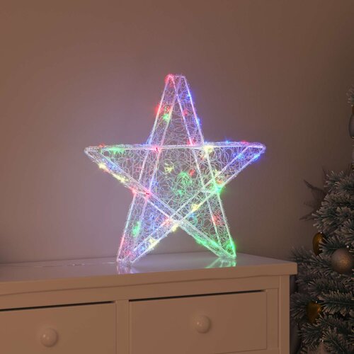  3D Zvijezda s 50 LED svjetlima &Scaron;areni 55 x 53.5 x 10 cm Akril Cijene