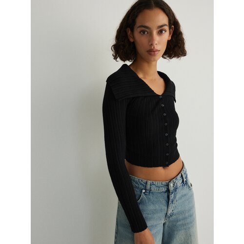 Reserved - Bluza s visokim udjelom viskoze - crno Slike