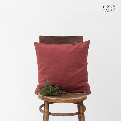 Linen Tales Lanena ukrasna jastučnica 45x45 cm Marsala &amp;ndash; Slike