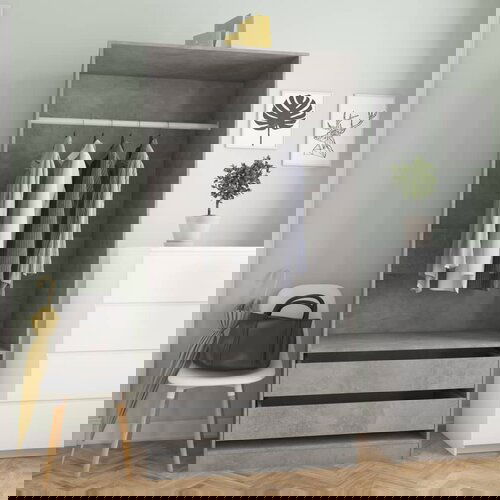 Ormar siva boja betona 100 x 50 x 200 cm od konstruiranog drva Slike