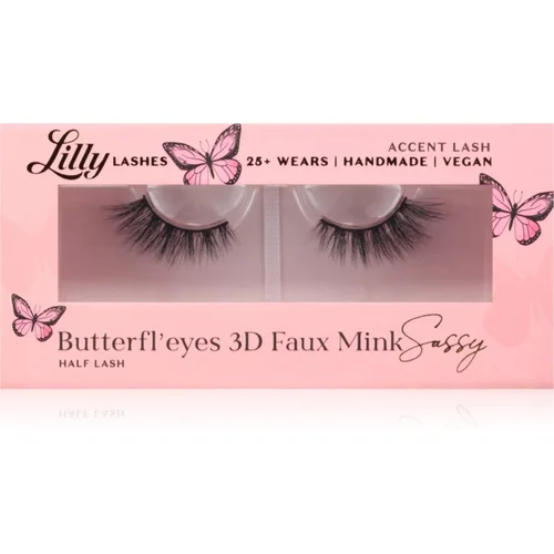 Lilly Lashes 3D Faux Mink Butterfl'eyes umetne trepalnice vrsta Sassy 1 par