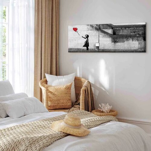 Slika - There is Always Hope (1 Part) Narrow Red 135x45 Na talijanskom platnu Slike