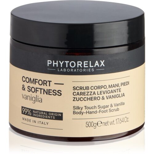 Phytorelax Laboratories Comfort &amp;amp; Softness Vanilla gladilni piling za roke, noge in telo 500 ml Slike