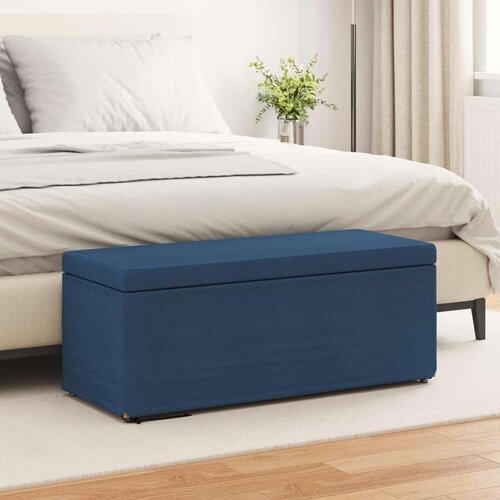  Stolica Plava 101 x 41 x 40 cm Tkanina i konstruirano drvo - Plava 100 cm tkanina Cene