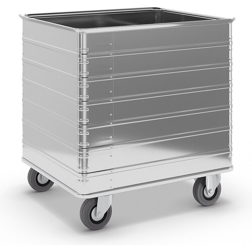 Zarges aluminijasti zabojni voziček, prostornina 230 l, z robnim in talnim profilom Cene
