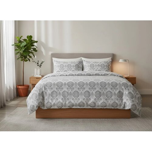 Tekstilshop Pamučna posteljina Classic Ornament, 160x200 cm, Siva Cene