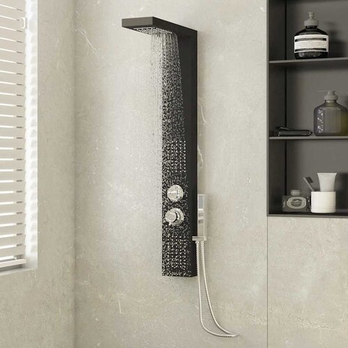 VidaXL Panel za tu&amp;scaron; aluminij črne barve Slike