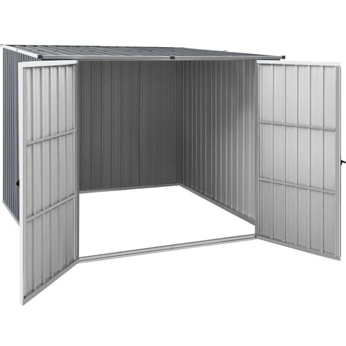 vidaXL Vrtna lopa siva 195x198x159 cm pocinkano jeklo Cene