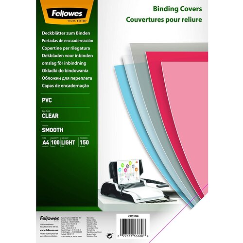 Fellowes PVC prozorne platnice, A4, 150 mic, 100 kosov Cene