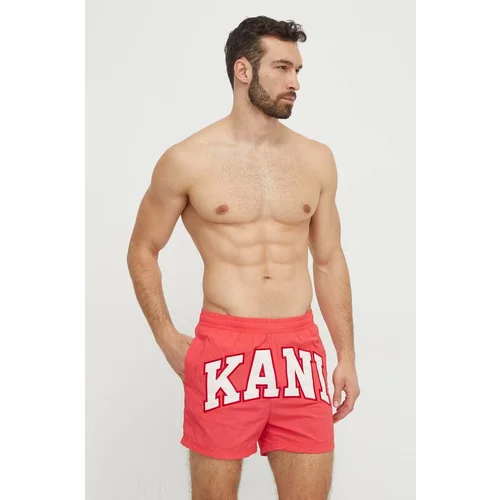 Karl Kani Kratke hlače za kupanje za muškarce, boja: crvena