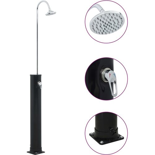 vidaXL Solarni tuš črn 214 cm 20 L Cene