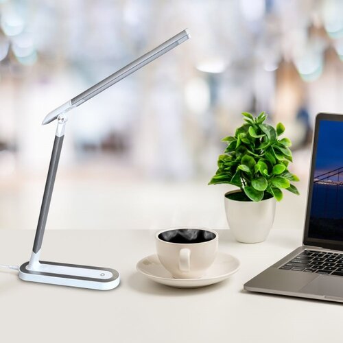  LED stona lampa MADERA, prigu&amp;scaron;iva na dodir, LED/7W/230V, bela Slike