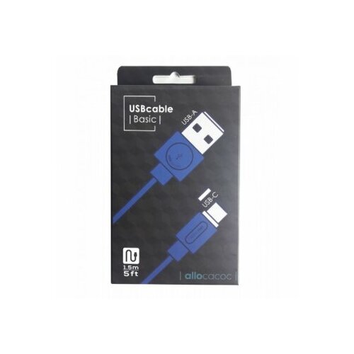 Allocacoc 10453BL/USBCBC kabl za punjač USB A (muški) na USB Type C (muški) 1.5m plavi Slike