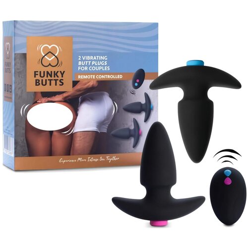 Feelztoys Komplet vibracijskih analnih čepova za parove - FunkyButts Slike