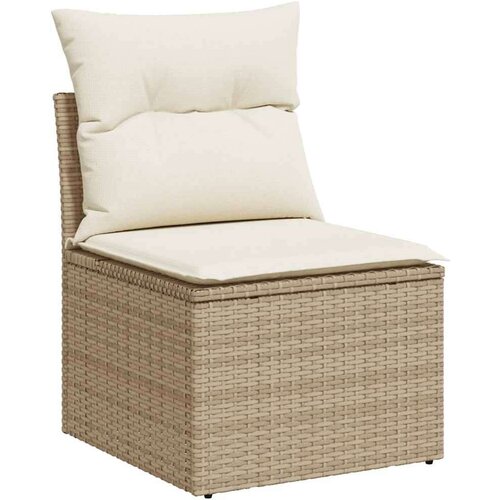 vidaXL 6-dijelni set vrtnih sofa s jastucima bež od poliratana Cijene