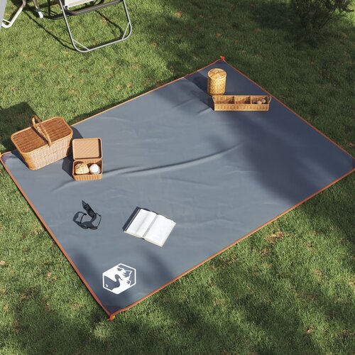 vidaXL Deka za piknik s klinovima siva i narančasta 205 x 155 cm Cijene