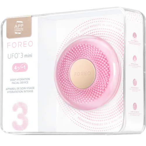 Foreo UFO 3 mini, pametna naprava za hidracijo obraza, Pearl Pink