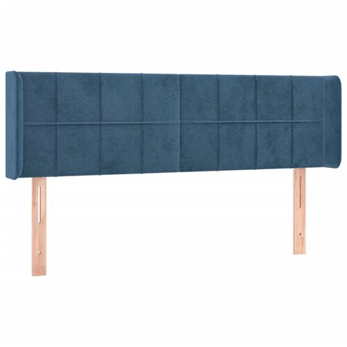 Maison Chic vzglavna omarica - nočna omarica - posteljna omarica z u&amp;scaron;esi temno modro 147x16x78/88 cm žamet, (21712685) Slike