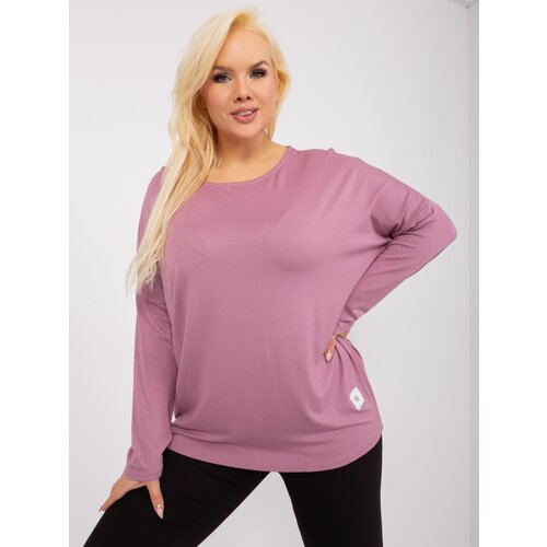 Fashion Hunters Powder pink plus size long sleeve blouse by Paloma Slike