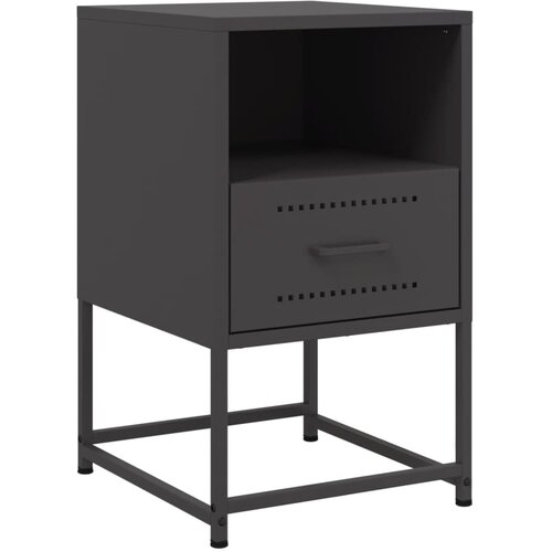 Maison Chic Nočna omarica - Nočna miza črna 36x39x60,5 cm jeklo, (21688541) Slike