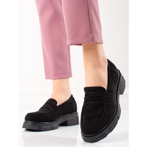 SHELOVET women's shoes black suede
