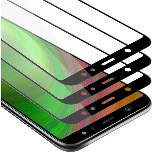 Cadorabo 3x Celozaslonska zaščitna folija, združljiva z Samsung Galaxy A6 2018 - Zaščitna folija v transparentno s čarno - 3-pack Kaljeno steklo za zaščito zaslona s trdoto 9H in 3D dotikom, (20562940) Cene
