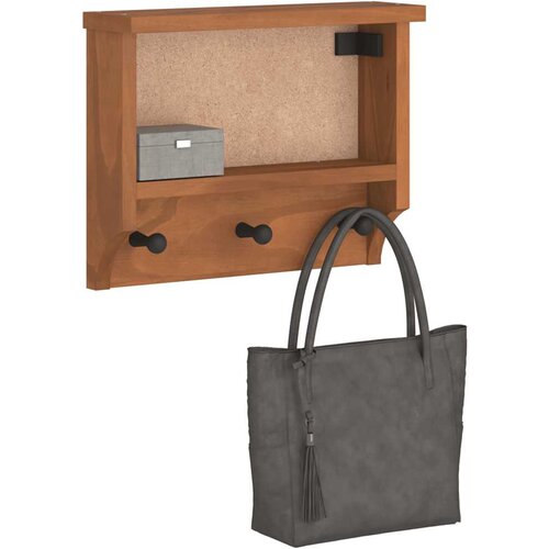 vidaXL Stenski obešalnik za plašče "SANDNES" 45x12x35 cm les borovega Cene