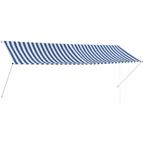 vidaXL Zložljiva tenda 350x150 cm modra in bela Cene