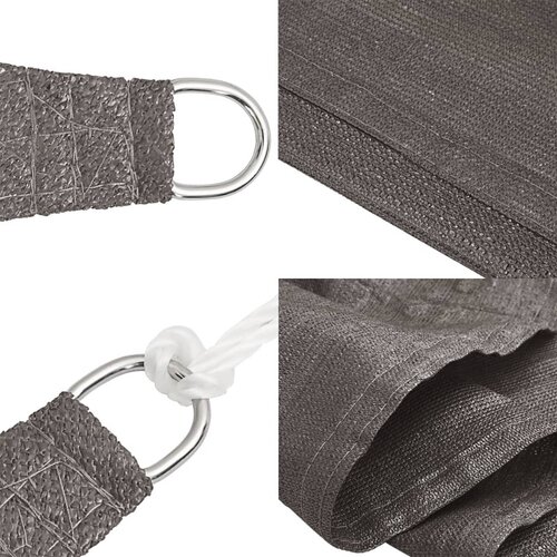  Sjenica Jedro HDPE Trokutasta 3,6x3,6x3,6 m Antracit Slike