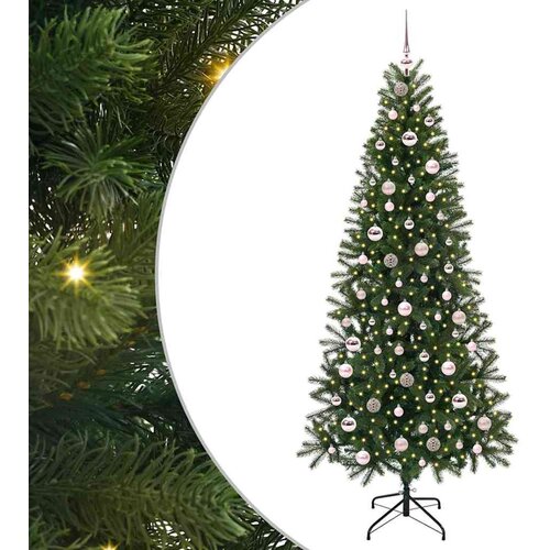 vidaXL Umestno božično drevo med 300 LED Zelena 210 cm PE in PVC, (5000067471) Cene