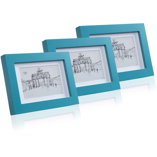 Casa Chic clapton, okviri za slike, set od 3 okvira, pravokutni, 14 x 9 cm, nosač, staklo Slike