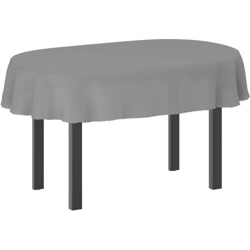  Tkanina za stol Ovalni Svjetlosiva 130 x 180 cm Poliester Cene