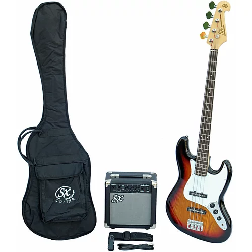 SX SB1 Bass Guitar Kit Sunburst