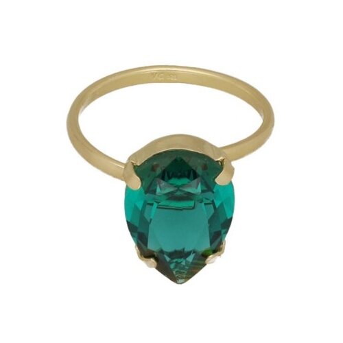 Victoria Cruz blooming emerald gold prsten sa swarovski kristalima ( a4276-20da ) Slike