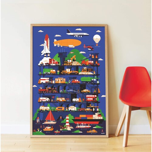 Poppik Edukativni poster s nalepnicama Otkrića Vozila 4+ Slike