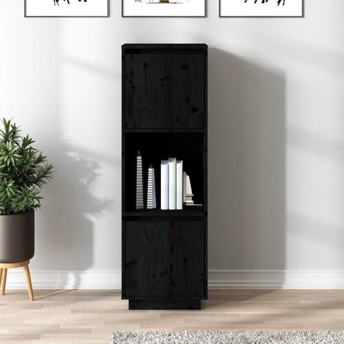 vidaXL visoka komoda crna 38 x 35 x 117 cm od masivne borovine Cijene