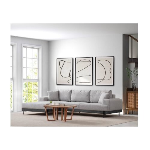 Atelier Del Sofa ugaona garnitura Eti Black Left Grey Cene