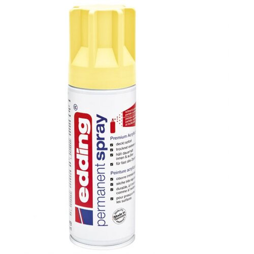 Boja AKRILNA U SPREJU 200ML PERMANENTNA EDDING 5200915 PASTELNO ŽUTA Cene