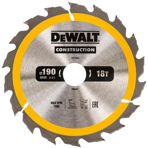 Dewalt list krožne žage za les 18 zob 190x30mm DT1943 Cene