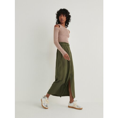 Reserved Ladies` skirt & belt - kaki Cene