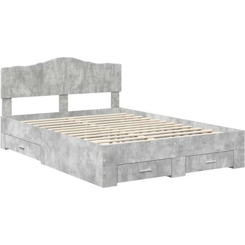  Okvir za krevet s uzglavljem Betonski sivi 160 x 200 cm Slike