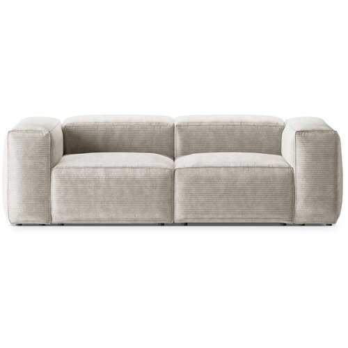 Cosmopolitan Design Bež sedežna garnitura iz rebrastega žameta 224 cm Bergano – Cene