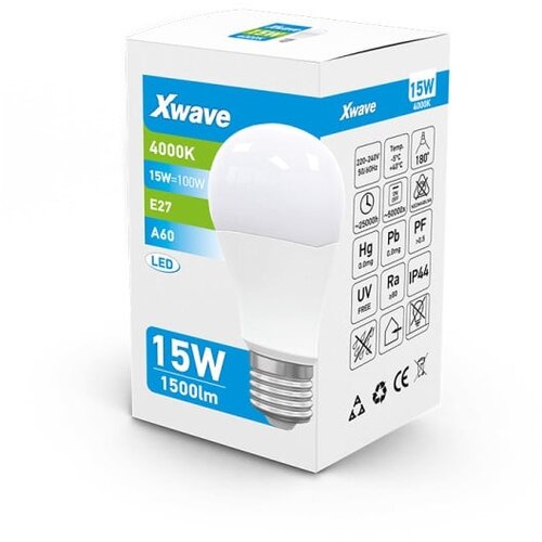 X Wave LED sijalica/ E27/ 15W / 220V/ bela / 4000K ( E27 15W SL-B-A15-4K ) Cene