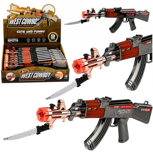  AK47 pu&amp;scaron;ka na baterije oružje rekvizit nož dimni efekt svjetla zvukovi Slike