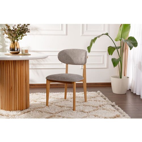 Hanah home stolica lionte - grey, light oak greylight oak chair set (2 pieces) Slike