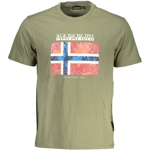 Napapijri GREEN MEN&amp;amp;#39;S SHORT SLEEVE T-SHIRT Slike